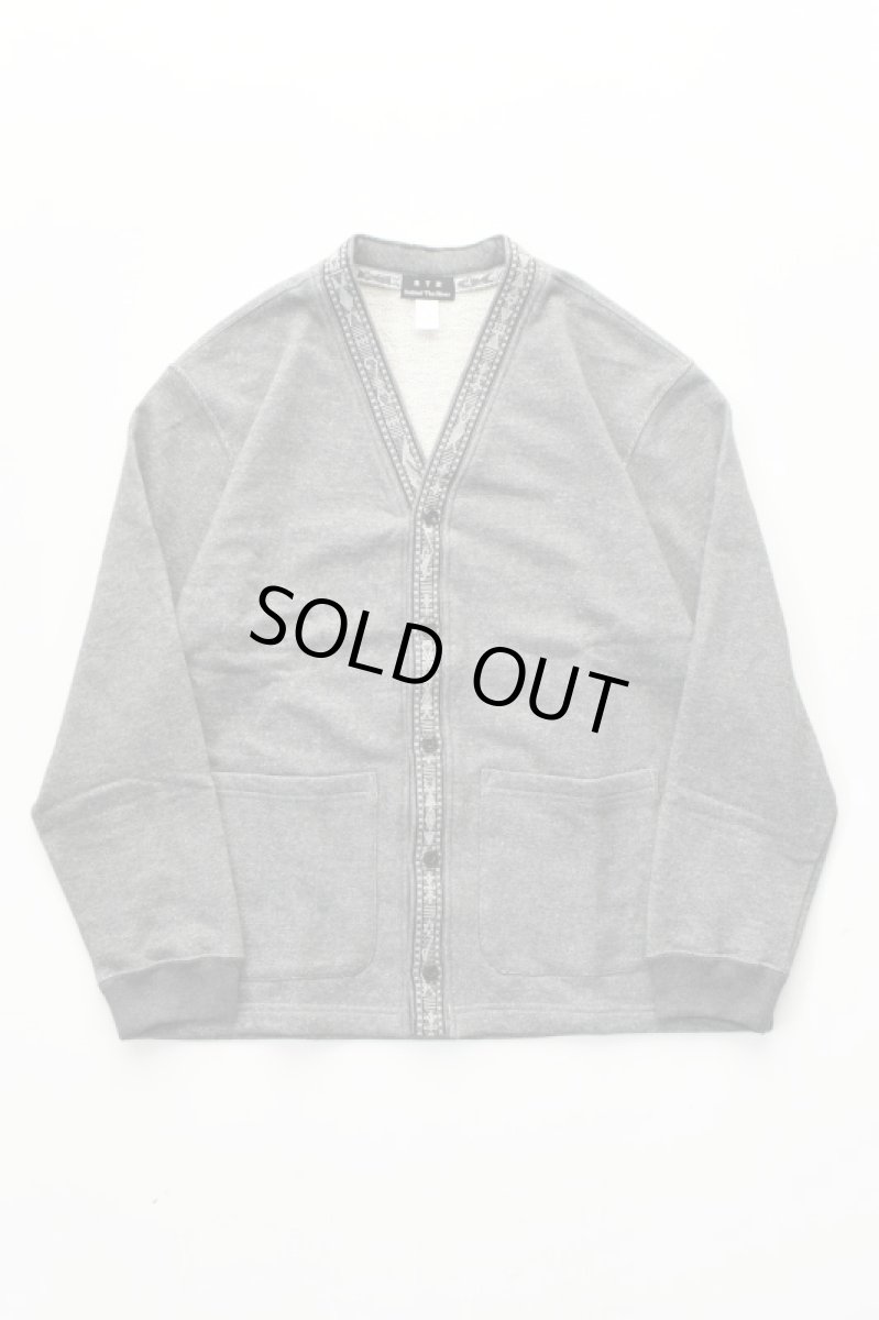 画像2: Behind The River (ビハインドザリバー) OAXACA Jalieza Weaving Tape Sweat Cardigan [GRAY] (2)