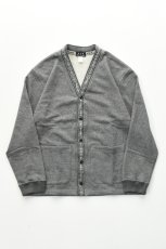 画像2: Behind The River (ビハインドザリバー) OAXACA Jalieza Weaving Tape Sweat Cardigan [GRAY] (2)