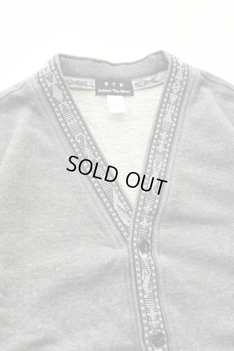 画像10: Behind The River (ビハインドザリバー) OAXACA Jalieza Weaving Tape Sweat Cardigan [GRAY] (10)
