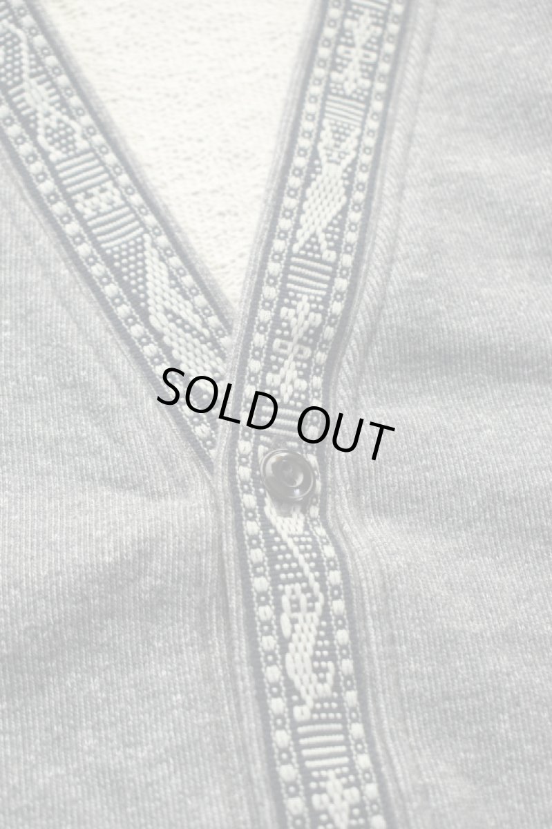 画像12: Behind The River (ビハインドザリバー) OAXACA Jalieza Weaving Tape Sweat Cardigan [GRAY] (12)