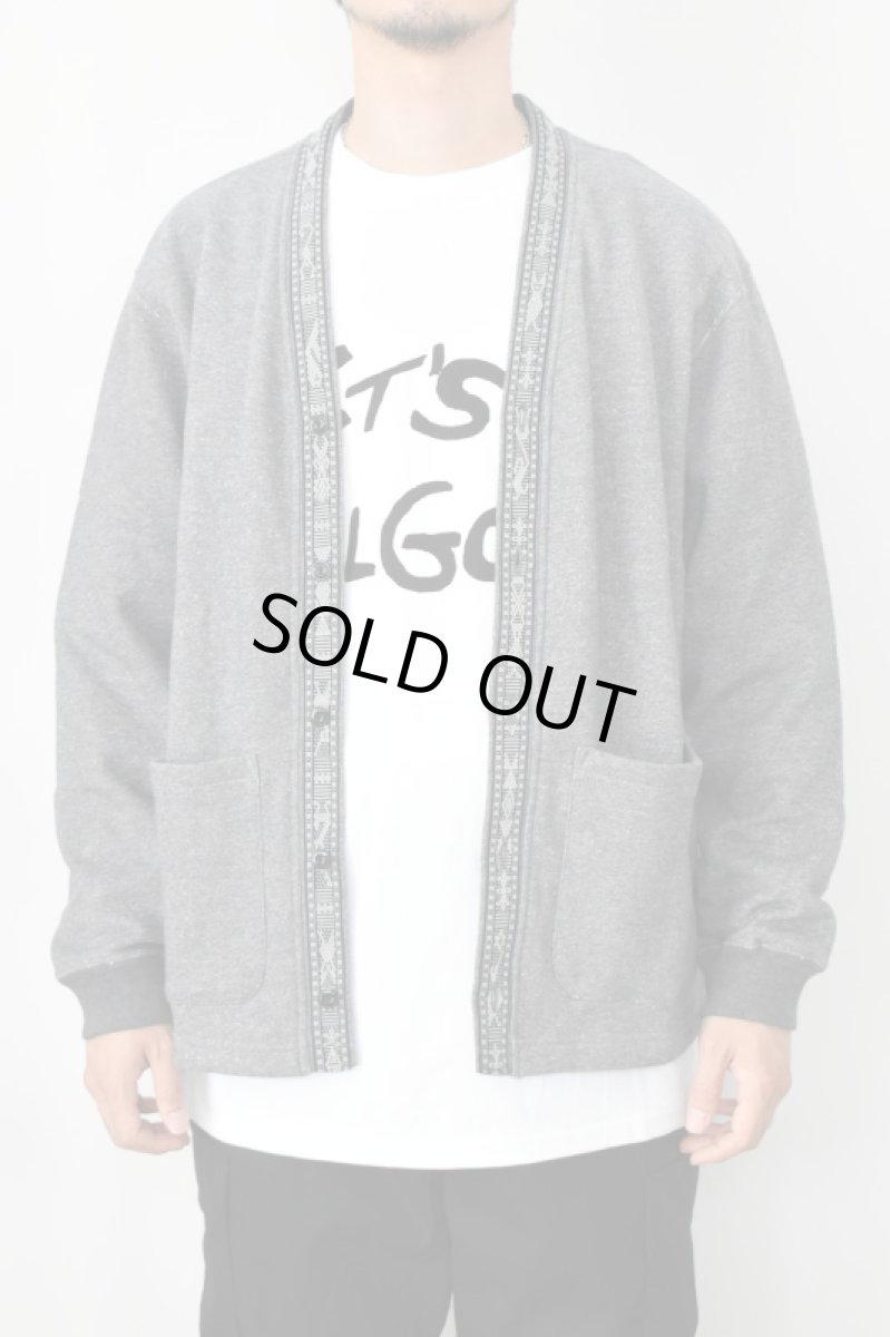 画像3: Behind The River (ビハインドザリバー) OAXACA Jalieza Weaving Tape Sweat Cardigan [GRAY] (3)