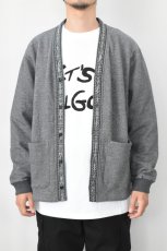 画像3: Behind The River (ビハインドザリバー) OAXACA Jalieza Weaving Tape Sweat Cardigan [GRAY] (3)