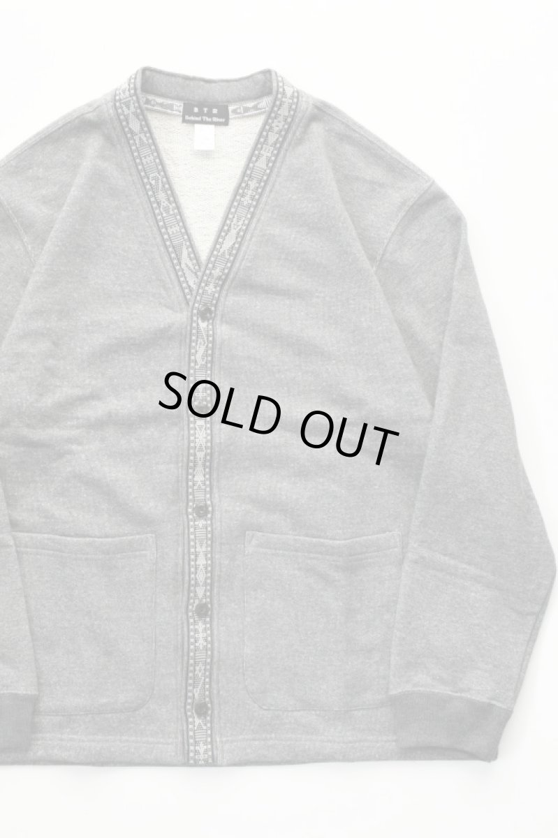 画像1: Behind The River (ビハインドザリバー) OAXACA Jalieza Weaving Tape Sweat Cardigan [GRAY] (1)