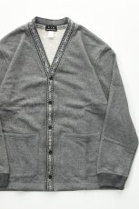 画像1: Behind The River (ビハインドザリバー) OAXACA Jalieza Weaving Tape Sweat Cardigan [GRAY] (1)