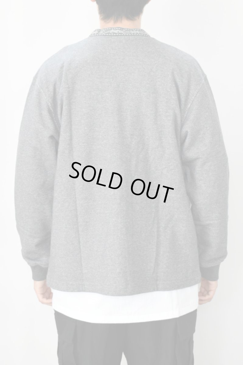 画像5: Behind The River (ビハインドザリバー) OAXACA Jalieza Weaving Tape Sweat Cardigan [GRAY] (5)