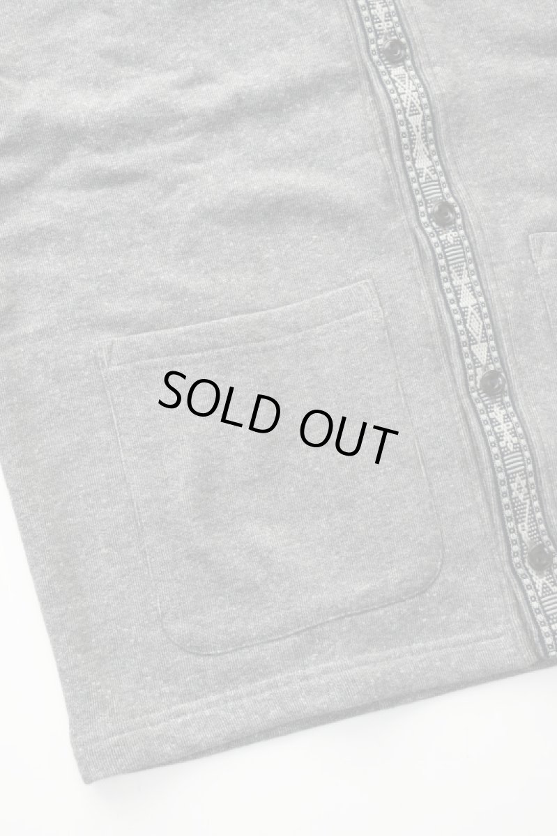 画像14: Behind The River (ビハインドザリバー) OAXACA Jalieza Weaving Tape Sweat Cardigan [GRAY] (14)