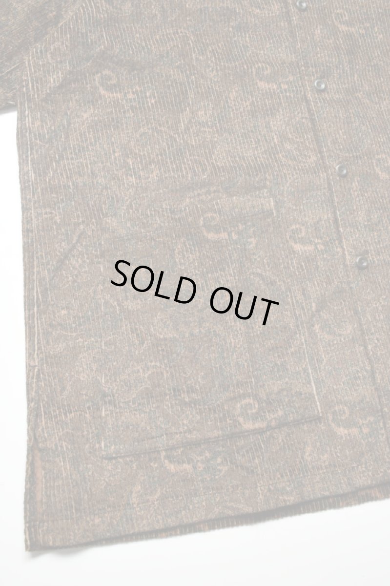 画像5: SOWBOW (ソウボウ) SOWBOW SHIRT MANDARIN COLLAR PAISLEY CORD [BROWN] (5)