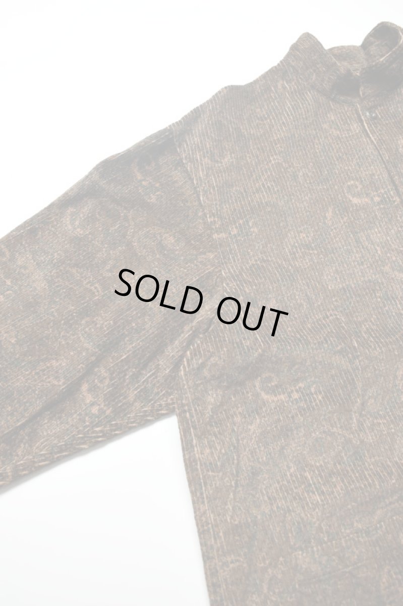 画像4: SOWBOW (ソウボウ) SOWBOW SHIRT MANDARIN COLLAR PAISLEY CORD [BROWN] (4)