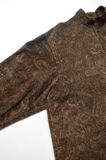 画像4: SOWBOW (ソウボウ) SOWBOW SHIRT MANDARIN COLLAR PAISLEY CORD [BROWN] (4)