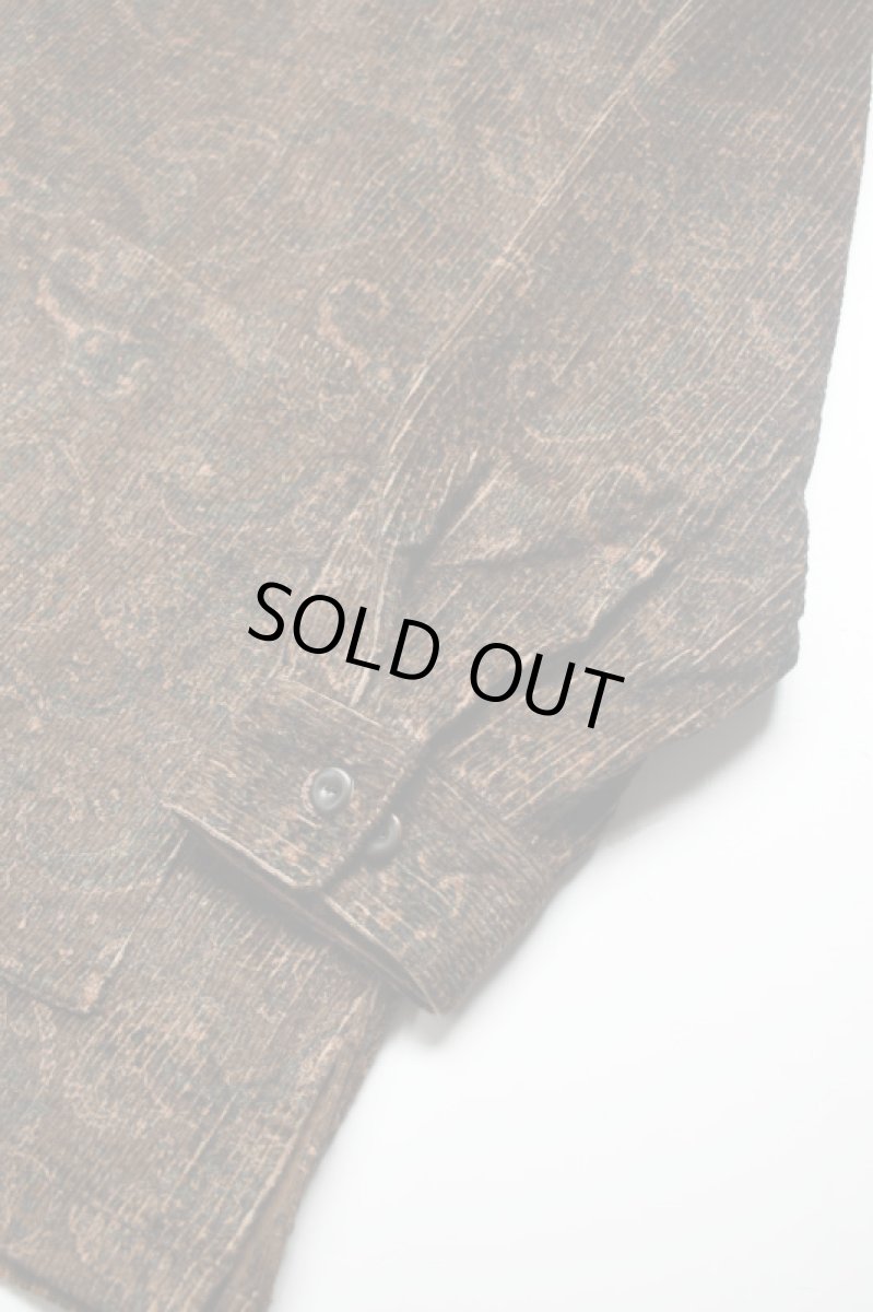 画像7: SOWBOW (ソウボウ) SOWBOW SHIRT MANDARIN COLLAR PAISLEY CORD [BROWN] (7)