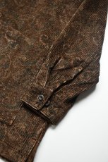 画像7: SOWBOW (ソウボウ) SOWBOW SHIRT MANDARIN COLLAR PAISLEY CORD [BROWN] (7)
