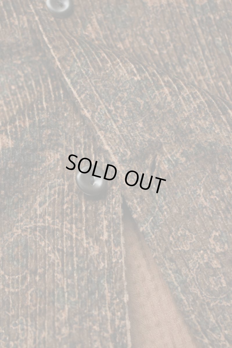 画像9: SOWBOW (ソウボウ) SOWBOW SHIRT MANDARIN COLLAR PAISLEY CORD [BROWN] (9)