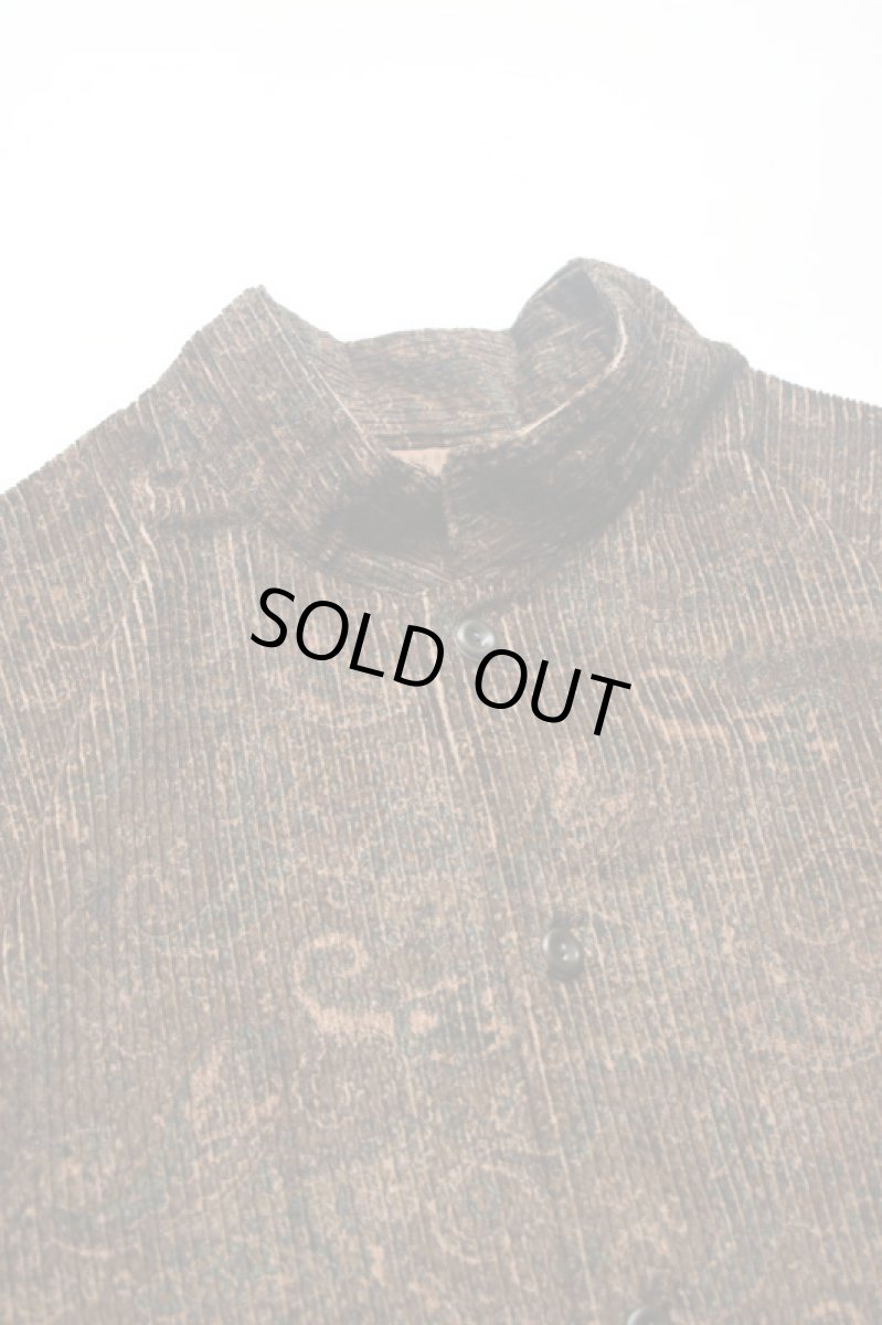 画像3: SOWBOW (ソウボウ) SOWBOW SHIRT MANDARIN COLLAR PAISLEY CORD [BROWN] (3)
