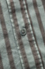 画像13: kontor (コントール) Garment Dyed Stripe Shirt [MINT] (13)