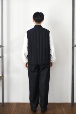 画像9: kontor (コントール) Quilting Insulation Vest [NAVY] (9)