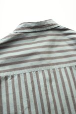 画像18: kontor (コントール) Garment Dyed Stripe Shirt [MINT] (18)