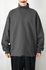 画像3: kontor (コントール) High Neck Pullover Sweat [CHARCOAL] (3)