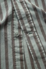 画像14: kontor (コントール) Garment Dyed Stripe Shirt [MINT] (14)