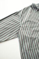 画像11: kontor (コントール) Garment Dyed Stripe Shirt [MINT] (11)
