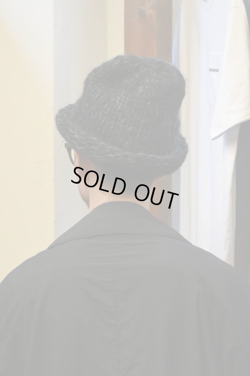 画像8: Indietro Association (インディエトロアソシエーション) Roll Knit Cap [BLACK] (8)