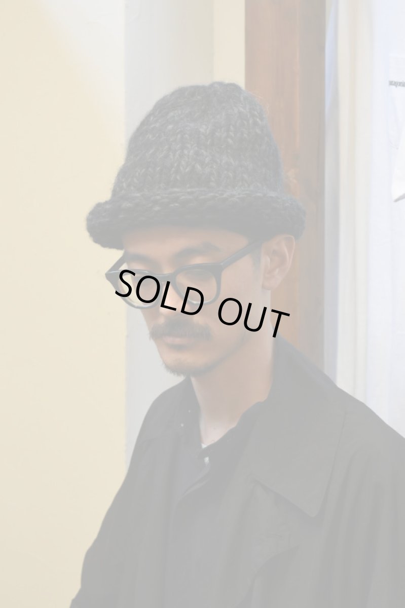画像6: Indietro Association (インディエトロアソシエーション) Roll Knit Cap [BLACK] (6)
