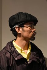 画像9: Indietro Association (インディエトロアソシエーション) 8 Panel Beret [BLACK] (9)