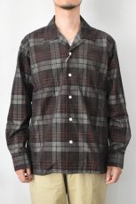 画像3: MOJITO (モヒート) ABSHINTH SHIRT Bar.2.0 Corduroy Plaid [BROWN] (3)