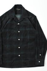 画像1: MOJITO (モヒート) ABSHINTH SHIRT Bar.2.0 Corduroy Plaid [GREEN] (1)