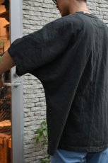 画像6: kontor (コントール) Pigment Dyed Dolman Sleeve Tee [CHARCOAL] (6)