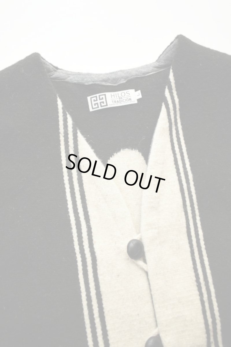 画像3: Hilos De Tradición (イロデトラディション) Oaxaca Rug Vest [SOL/BLACK/NATURAL] (3)