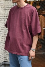 画像3: kontor (コントール) Pigment Dyed Dolman Sleeve Tee [BORDEAUX] (3)