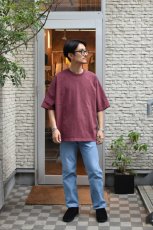 画像7: kontor (コントール) Pigment Dyed Dolman Sleeve Tee [BORDEAUX] (7)