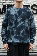 画像3: jawandi (ジャワンディ) TIE DYE CREW SWEAT [GRAY/BLACK] (3)