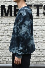 画像4: jawandi (ジャワンディ) TIE DYE CREW SWEAT [GRAY/BLACK] (4)