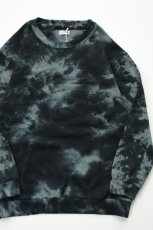 画像1: jawandi (ジャワンディ) TIE DYE CREW SWEAT [GRAY/BLACK] (1)
