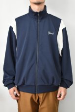 画像3: GRAND COLLECTION (グランドコレクション) TRICOT TRACK JACKET [NAVY/OFF WHITE] (3)