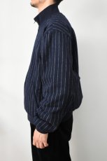画像4: GRAND COLLECTION (グランドコレクション) REVERSIBLE WOOL/COTTON JACKET [NAVY PINSTRIPE/GREY] (4)