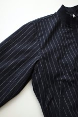 画像15: GRAND COLLECTION (グランドコレクション) REVERSIBLE WOOL/COTTON JACKET [NAVY PINSTRIPE/GREY] (15)