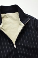 画像13: GRAND COLLECTION (グランドコレクション) REVERSIBLE WOOL/COTTON JACKET [NAVY PINSTRIPE/GREY] (13)