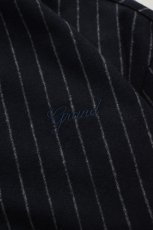 画像14: GRAND COLLECTION (グランドコレクション) REVERSIBLE WOOL/COTTON JACKET [NAVY PINSTRIPE/GREY] (14)