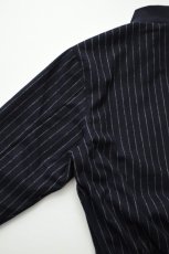 画像21: GRAND COLLECTION (グランドコレクション) REVERSIBLE WOOL/COTTON JACKET [NAVY PINSTRIPE/GREY] (21)