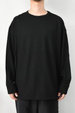 画像3: AXESQUIN -modified- (アクシーズクインモディファイド) MERINO WOOL BASIC L/S TEE [BLACK] (3)