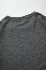 画像16: AXESQUIN -modified- (アクシーズクインモディファイド) MERINO WOOL BASIC L/S TEE [CHARCOAL] (16)
