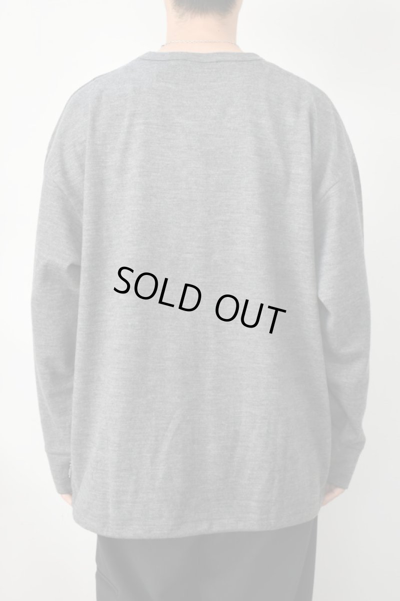 画像5: AXESQUIN -modified- (アクシーズクインモディファイド) MERINO WOOL BASIC L/S TEE [CHARCOAL] (5)