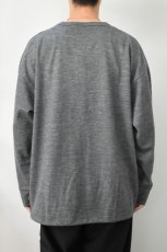 画像5: AXESQUIN -modified- (アクシーズクインモディファイド) MERINO WOOL BASIC L/S TEE [CHARCOAL] (5)