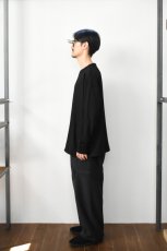 画像7: AXESQUIN -modified- (アクシーズクインモディファイド) MERINO WOOL BASIC L/S TEE [BLACK] (7)
