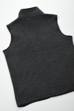 画像19: AXESQUIN -modified- (アクシーズクインモディファイド) WOOL BOA VEST [CHARCOAL] (19)