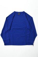 画像2: AXESQUIN -modified- (アクシーズクインモディファイド) MERINO WOOL BASIC L/S TEE [BLUE] (2)