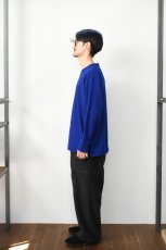 画像7: AXESQUIN -modified- (アクシーズクインモディファイド) MERINO WOOL BASIC L/S TEE [BLUE] (7)