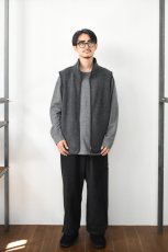 画像11: AXESQUIN -modified- (アクシーズクインモディファイド) WOOL BOA VEST [CHARCOAL] (11)